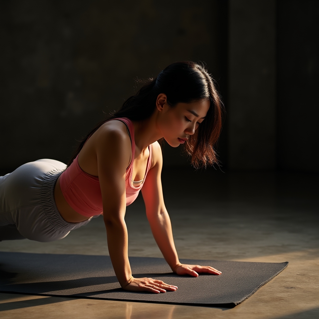 Exercice de gainage en planche, position correcte pour débutant